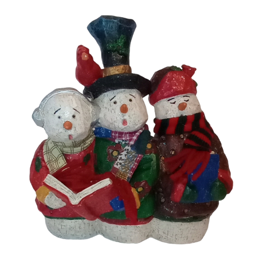 Cedar Creek Collection Painted Snowmen Carolers  Christman Decor 6" x 8"